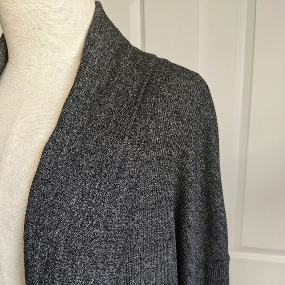 Cosabella Cadenza Robe Open Front Shawl Collar Cotton Mid-Thigh Charcoal M NWT - Picture 4 of 12